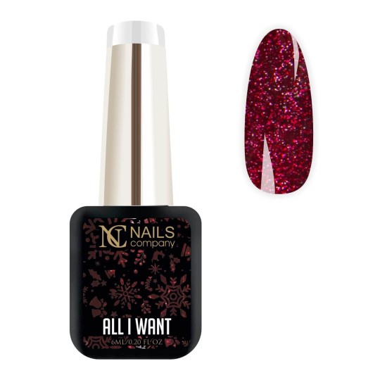 Vernis rouge bordeaux avec des paillettes All I Want