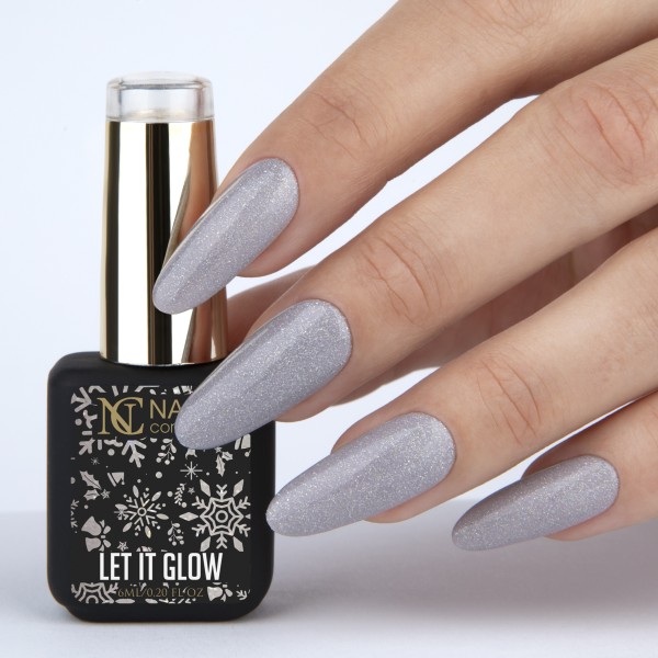 Vernis gris pailleté Let It Glow - 6ml