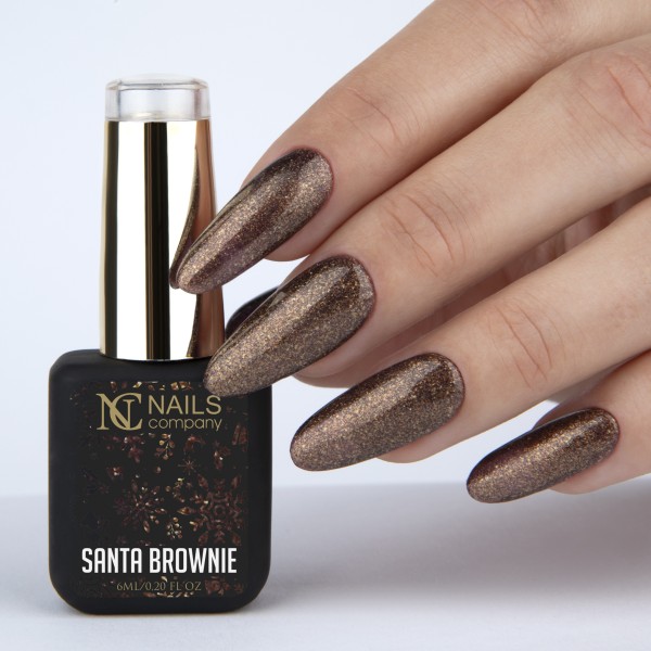 Vernis marron pailleté Santa Brownie - 6ml