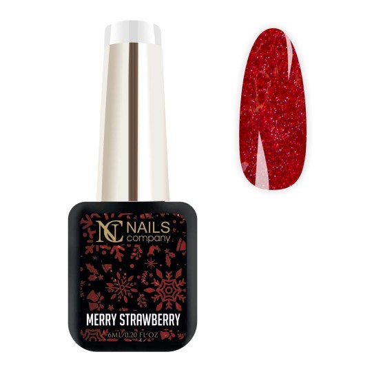 vernis rouge pailleté Merry Strawberry