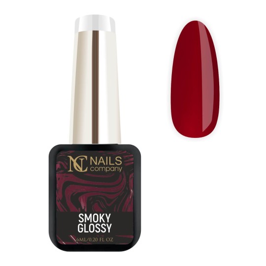 Vernis semi transparent rouge foncé Smoky Glossy de la collection Pink Obession.