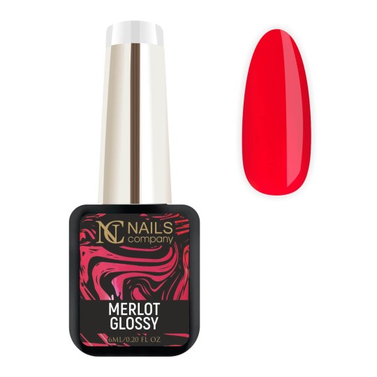 Vernis semi transparent rouge Merlot Glossy de la collection Pink Obession.