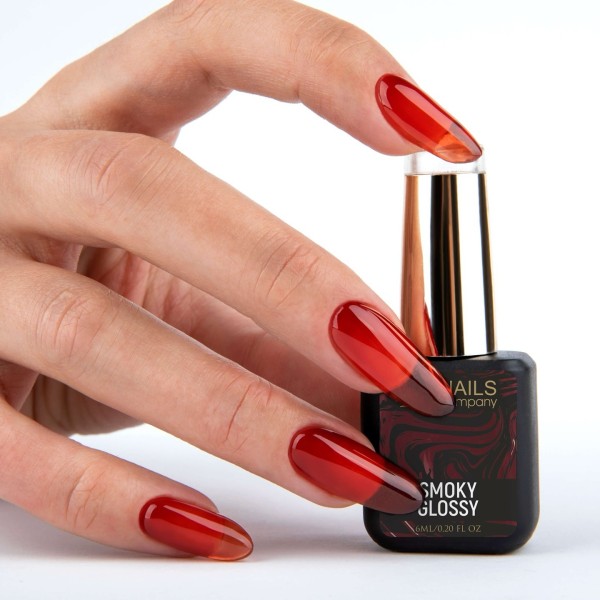 Vernis semi transparent rouge Smoky Glossy