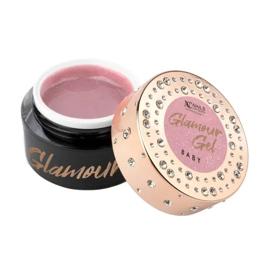 gel UV rose pailleté Glamour gel Baby 50g