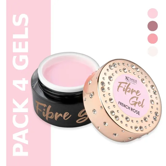 Pack de 4 Gels sans limage renforcé avec de la fibre de verre