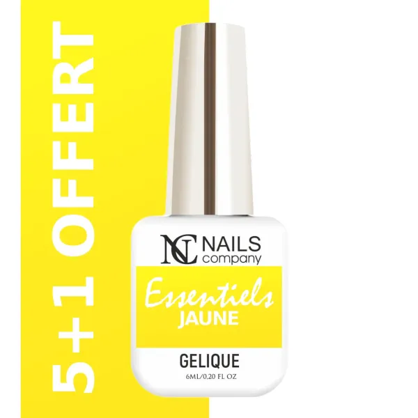 Pack de 6 vernis semi-permanents jaune