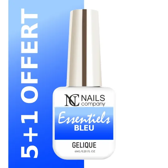Pack de 6 vernis semi permanents bleu dont 1 offert