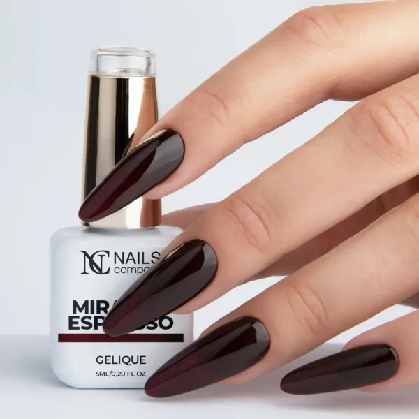Vernis semi permanent brun foncé Mirando Espresso