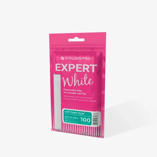 30 limes interchangeables blanches grain 100 Staleks Expert White DFE-20-100W