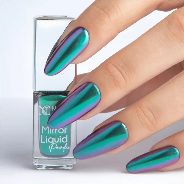 Mirror Powder Liquid 04, effet miroir liquide vert émeraude