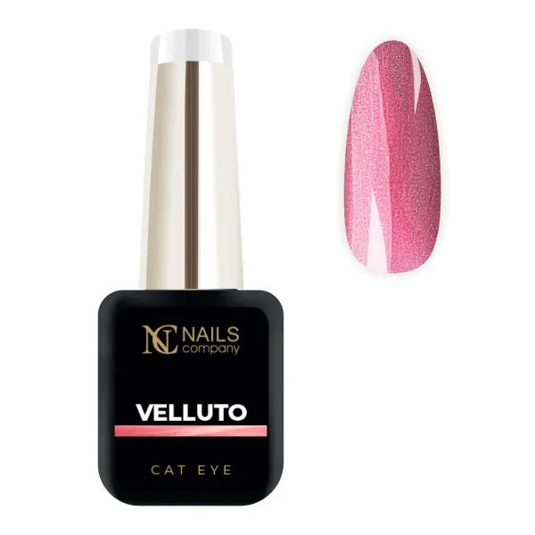 Vernis semi-permanent effet cat eye rose clair