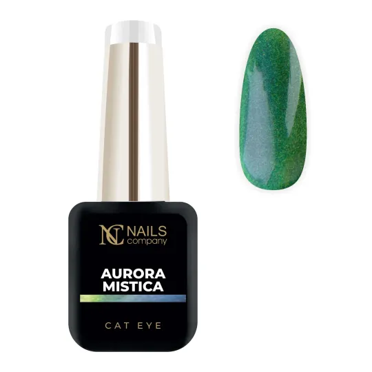 Vernis semi permanent magnétique vert Aurora Mistica de la collection L'Art Cat Eye.