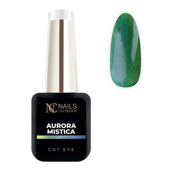 Vernis semi permanent magnétique vert Aurora Mistica de la collection L'Art Cat Eye.