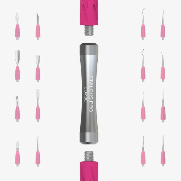 Manche Repousse-Cuticules Modulable Uniq Combo 10 Staleks Pro (Aluminium Léger)