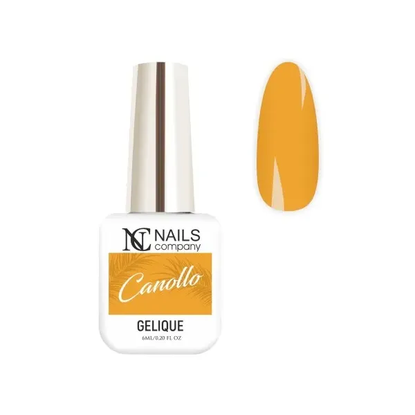 Vernis semi-permanent jaune moutarde Canollo