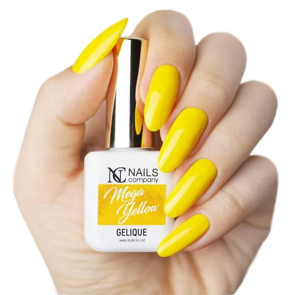 Vernis semi-permanent jaune néon Mega Yellow de la collection Nails Talk.