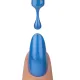 Vernis semi-permanent bleu marine Blucheté de la collection La Petite.