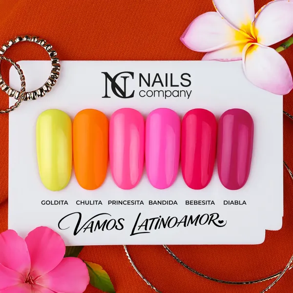 Nuancier des vernis semi-permanents fluo Vamos LatinoAmor