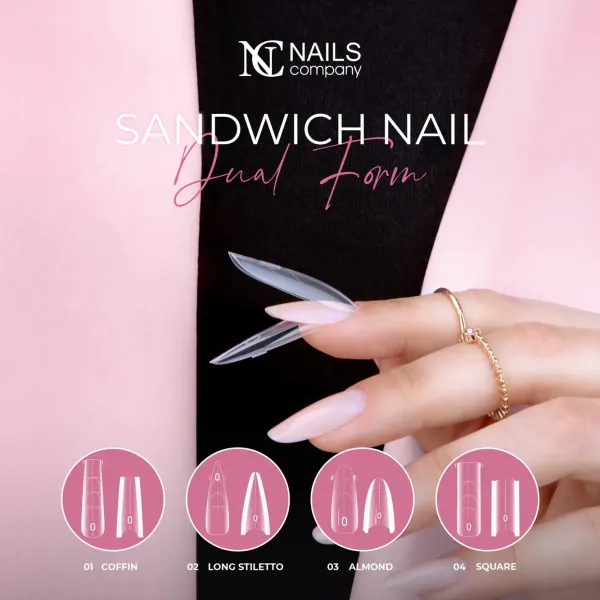 Les popits sandwich existent en 4 formes : balerine, carré,  stiletto, amande