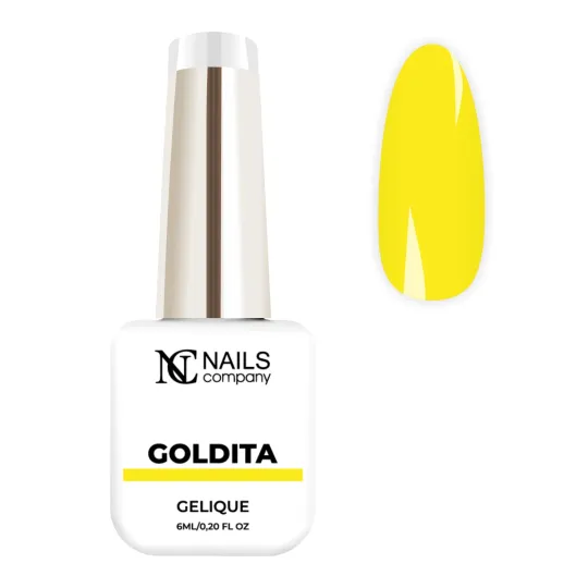 Vernis semi-permanent jaune néon Goldita