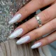 Inspiration ongles mermaid effect argenté