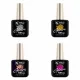 1 top coat offert pour l'achat de notre pack de 4 gels UV de finition pailleté