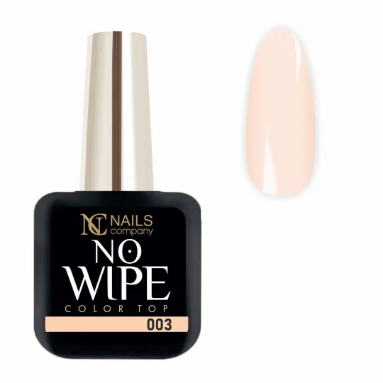 Le Top Coat No Wipe 001 est un gel UV de finition nude parfait pour les babyboomers.