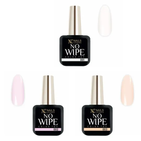 Pack de 3 gels UV de finition colorés.