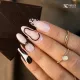 Inspiration ongle bordeaux foncé
