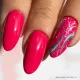 Inspiration ongle rose framboise