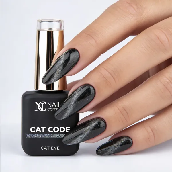 Vernis Semi Permanent Effet Magnétique argenté Cat Code