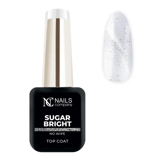 Top Coat Scintillant Argenté Sugar Bright - No Wipe