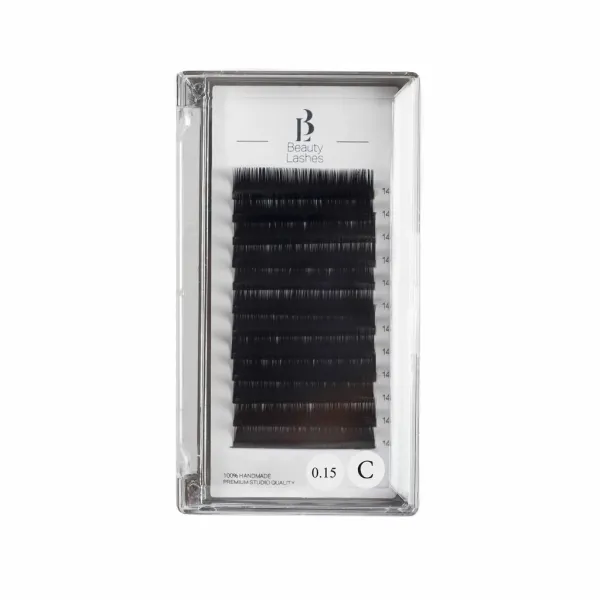 Extensions de cils 0.15 courbure D taille 14