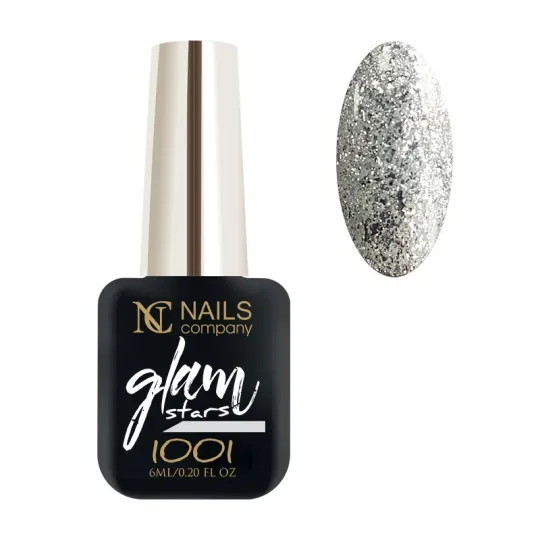 Vernis Semi-Permanent Argenté Glam Stars 1001