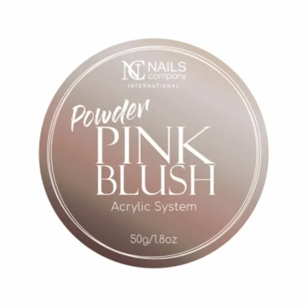Poudre acrylique rose pour pose d'ongles en résine.