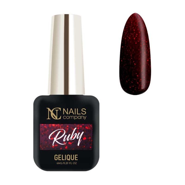 vernis rouge pailleté Ruby