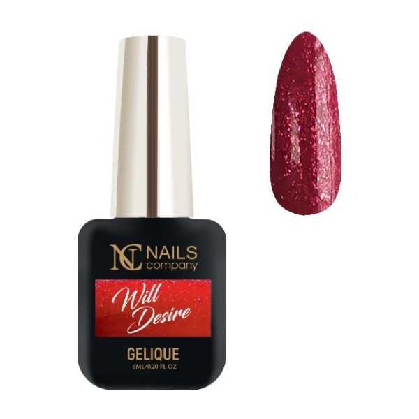 vernis rouge pailleté  Will Desire