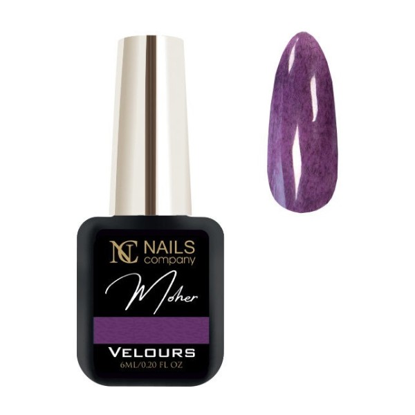 Vernis semi-permanent effet fibre violet Velours - Moher