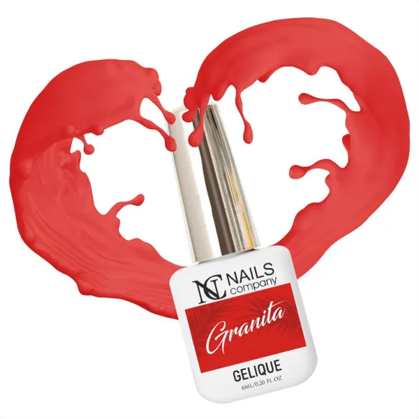 Vernis semi-permanent rouge Granita