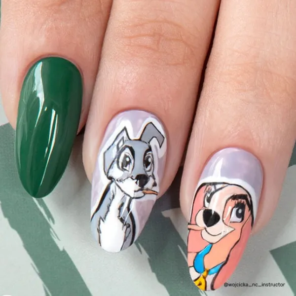 Inspiration ongles vert disney