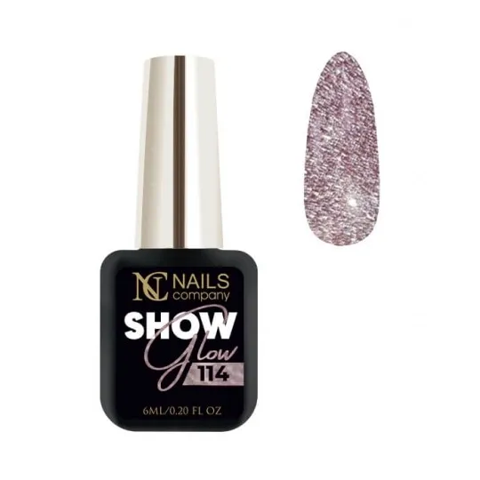 Vernis semi-permanent à paillettes réflectives Show Glow 114