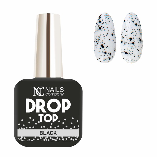 Gel UV de finition avec paillettes noires Drop Top Black 11ml