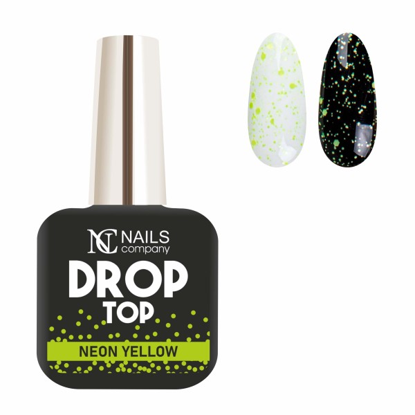 gel uv de finition avec paillettes jaunes Drop Top Neon Yellow 11ml