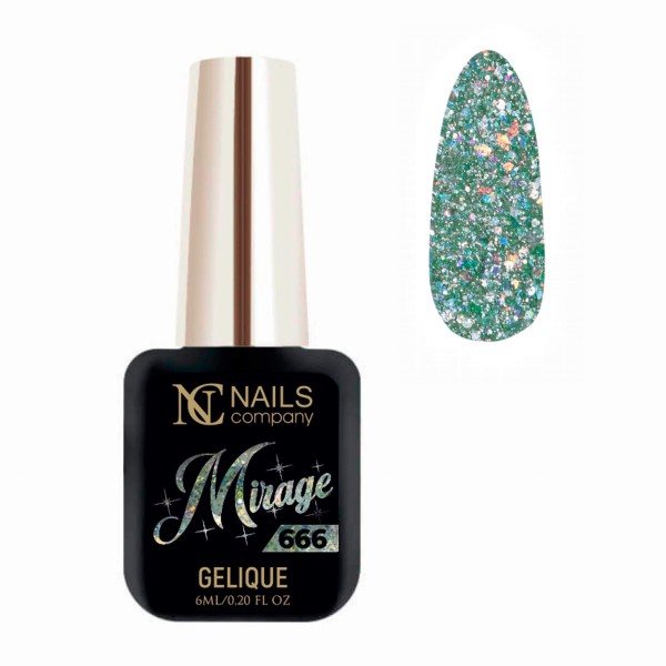 vernis vert pailleté 666 - Mirage