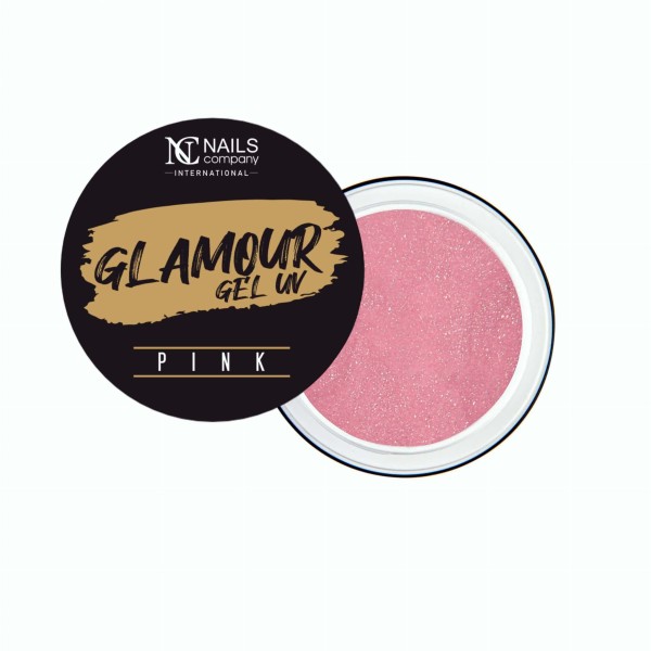 gel UV rose pailleté Glamour gel Pink 50g