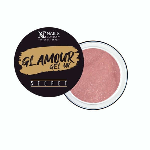 gel uv rose pailleté Glamour gel UV Secret 50g