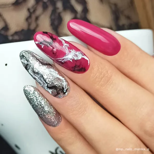 Inspiration ongle argenté