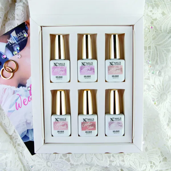 Coffret de 6 vernis semi permanents naturels pour le mariage