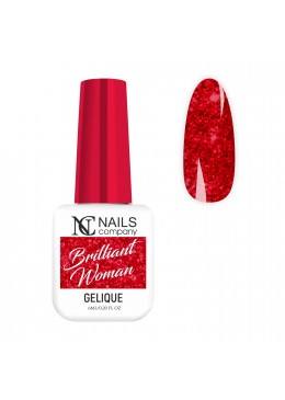 vernis semi pemanent rouge pailleté Brilliant Woman 