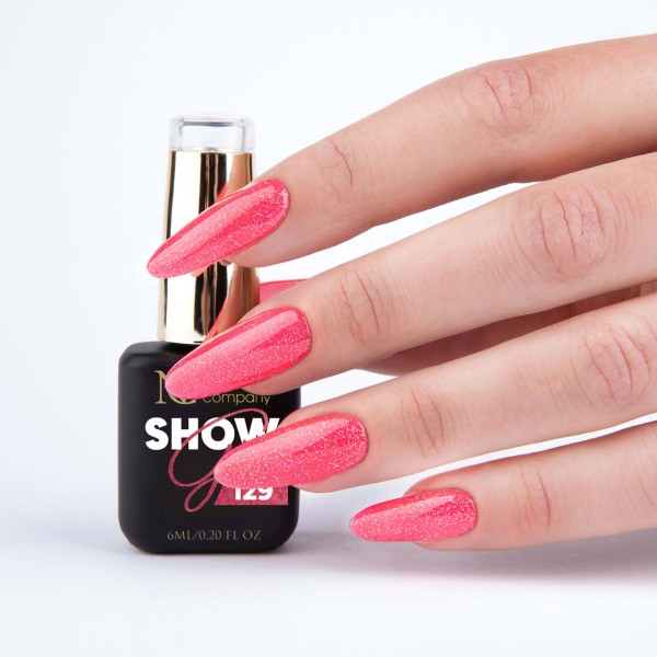 gel UV pailleté rose Show Glow 129